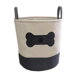 Pet Obsession Bone & Pawprint Corduroy Toy Bin 15 x15 x15 in
