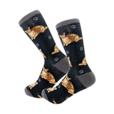 E & S Imports Pet Lover Socks Orange Tabby Cat, Unisex, One Size Fits Most 