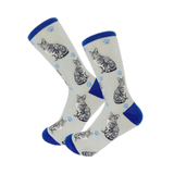 E & S Imports Pet Lover Socks Silver Tabby Cat, Unisex, One Size Fits Most 