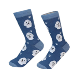 E & S Imports Pet Lover Socks White Poodle Dog, Unisex, One Size Fits Most 