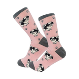 E & S Imports Pet Lover Socks Black & White Shi Tzu Dog, Unisex, One Size Fits Most 
