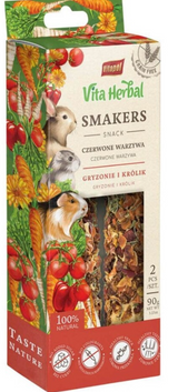 A&E Vitapol Vita Herbal Smakers Red Vegetables Small Animal Treat 2 pk