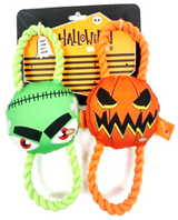 Petrageous Halloween Pumpkin & Goonie Rope Dog Toys 2 pk