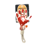Petrageous Halloween Bloody Hand Rope Tug Dog Toy 15 in