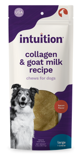 Intuition Collagen & Goat Milk Recipe Bacon Flavor Chews for Large Dogs 1 pk