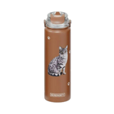 E & S Imports Serengeti Silver Tabby Cat Stainless Steel Water Bottle 24 oz