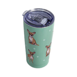 E & S Imports Serengeti Tan Chihuahua Stainless Steel, Vacuum Insulated Tumbler with Spill Proof Lid 20 oz