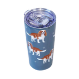 E & S Imports Serengeti Cavalier King Charles Spaniel Stainless Steel, Vacuum Insulated Tumbler with Spill Proof Lid 20 oz