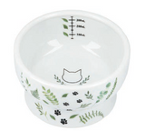 Necoichi Go Green Raised Cat Porcelain Water Bowl 10 oz