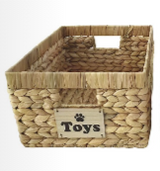 Crystal Art Gallery "Toys" Seagrass Storage Basket Bin 15 x11 x7 in