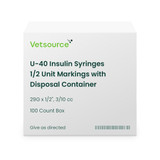 U-40 Insulin Syringes 1/2 Unit Markings with Disposal Container