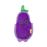 Growl Flip Floppz Eddie the Eggplant Plush Dog Toy 8.5 in