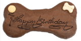 A&E Lolo Pets Classic LoLo Peanut Butter Bone Shaped Birthday Cake Dog Treat 7 in