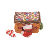 Snugarooz Holiday Hide & Seek Gingerbread Plush Burrow Dog Toy 