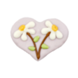 Bosco & Roxy Spring Flowers Heart-Shaped Dog Cookie Treat 