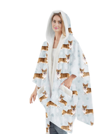E & S Imports Welsh Corgi Snuggs Wraps Blanket Hoodie 