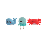Hugsmart Summer Ocean Pals Sea Creatures Plush Dog Toys 3 pk