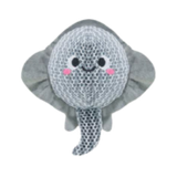 Hugsmart Summer Ocean Pals Plush Mesh Stingray Dog Toy 5.5 in