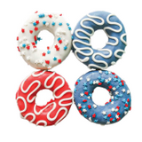 Bosco & Roxy Patriotic Mini Donuts Dog Treat Cookie, Assorted 