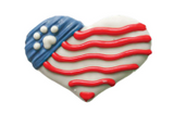 Bosco & Roxy Patriotic USA Flag Heart Dog Treat Cookie 