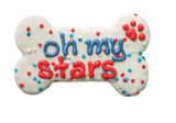 Bosco & Roxy Patriotic Oh My Stars Dog Treat Cookie 6 in
