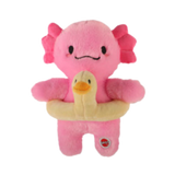Spot Axolotl with Duck Swim Ring Plush Dog toy 10 in