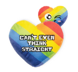 Fuzzyard Pride Can't Think Straight Heart Plush Dog Toy 
