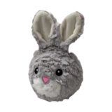 Petlou EZ Squeaky Rabbit Ball Stuffing-Free Dog Toy 4 in