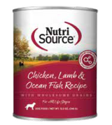 Nutrisource Chicken, Lamb & Ocean Fish Recipe with Wholesome Grains Canned Dog Food