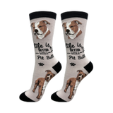 E & S Imports Life is Better With a Pit Bull Socks 