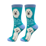 E & S Imports Life is Better With a White Poodle Socks 