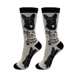 E & S Imports Life is Better With a Black German Shepherd Socks
