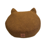 Pet Obsession Brown Boucle Cat Head Pet Bed 20 in