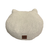 Pet Obsession Gray Boucle Cat Head Pet Bed 20 in