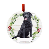 E & S Imports Labrador Black Full Body Ceramic Holiday Ornament 