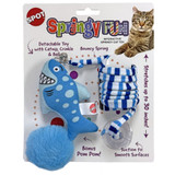 Spot Twisted Fun Pom Pom Cat Toys, Assorted 