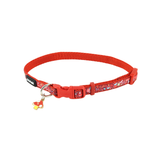 Coastal Pet Products Li'l Pals Charming Ribbon Overlay Adjustable Dog Collar- Li'l Mushrooms