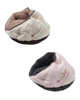 Happy Tails Luxe Satin Burrow Cat Bed