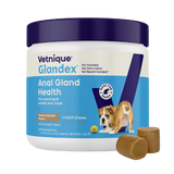 Glandex Dog Anal Gland Support Soft Chews with Pumpkin, Digestive Enzymes, Probiotics & Fiber Supplement Boot The Scoot Peanut Butter Flavored