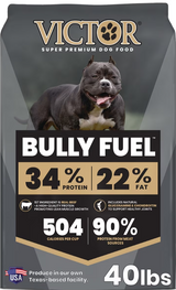 Victor Pet Food Bully Fuel High Protein Gluten-Free Beef & Chicken Dry Dog Food 40 lb