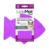 Lickimat Purple Felix Mat Cat Slow Feeder 