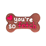 Bosco & Roxy Valentine's Day You're So Fetch Bone Dog Treat Cookie 6 in