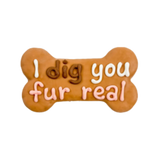 Bosco & Roxy Valentine's Day Dig You Fur Real Bone Dog Treat Cookie 6 in