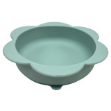 Kole Imports Light Green Silicone Floral Shaped Pet Food and Water Bowl