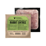Vital Essentials Frozen Raw Protein Rabbit Cat Food Mini Patties 16 ct