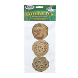 Exotic Nutrition Pet Supplies Grass Ball Trio Small Animal Toy 