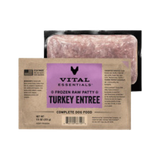 Vital Essentials Frozen Raw Turkey Recipe Dog Food Patties 10 ct