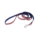 Coastal Pet Products Ribbon Dog Leash- Red with Paws