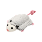 Hugsmart Flattie Animals Opossum Dog Toy 