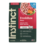 Instinct Frozen FreshRaw Bites Grass-Fed Beef Recipe Adult Dog Food 6 lb